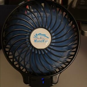 Portable Black and Blue Fan